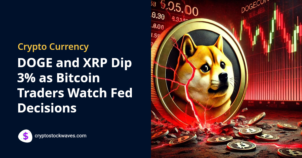 DOGE and XRP Dip 3% as Bitcoin Traders Watch Fed Decisions