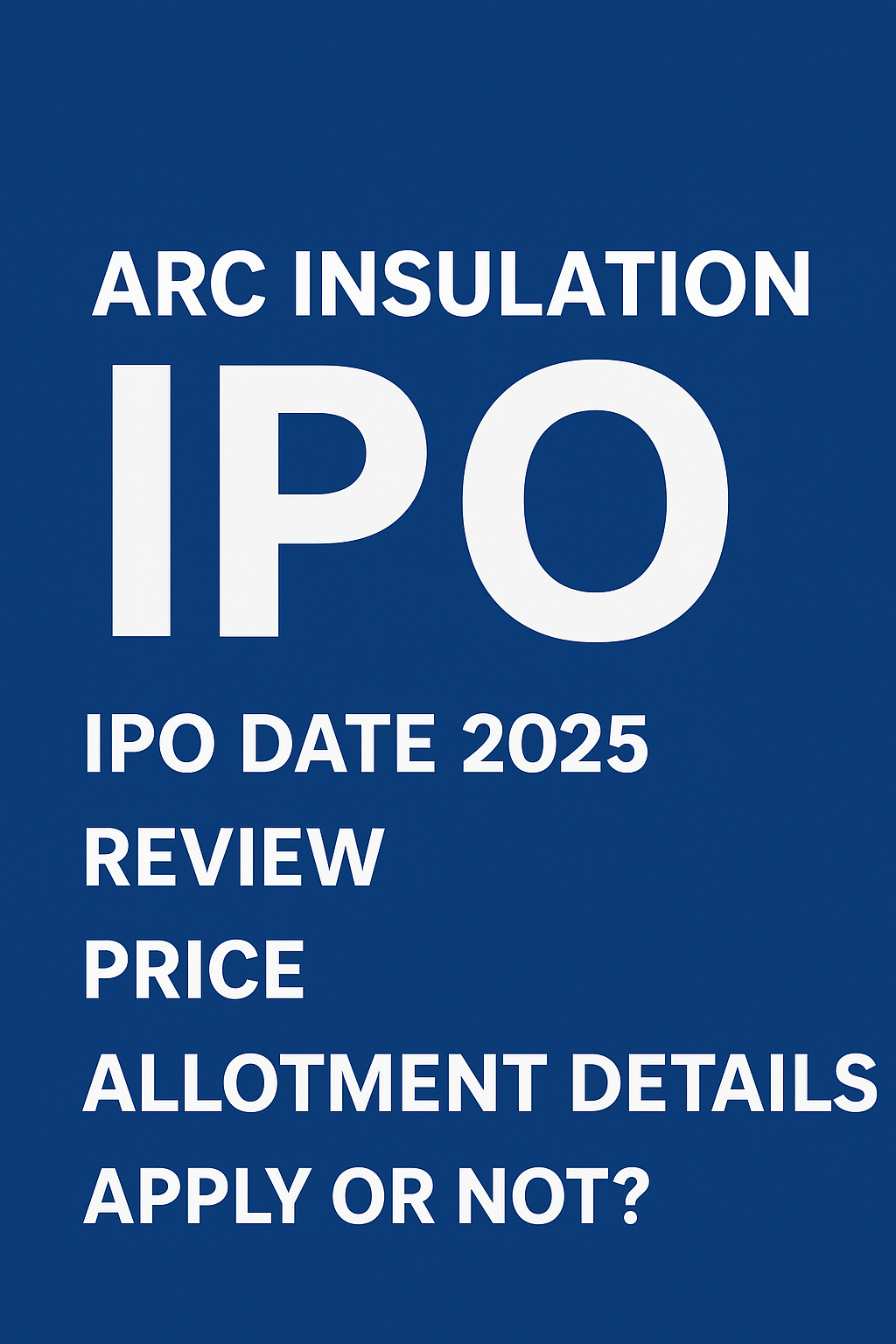 ARC Insulation IPO